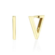 14K Yellow Gold Women's Earrings - Golden Triangle