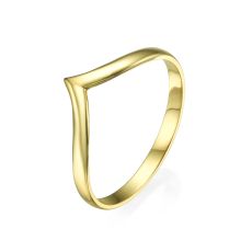 Ring in 14K Yellow Gold - Delicate V