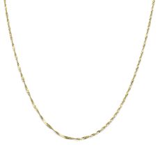 14K Yellow Gold Chain for Men Singapore 1.6mm Thick, 19.7" Length