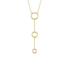 14k Yellow gold women's pendant - Zoey