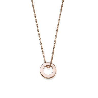 Pendant and Necklace in 14K Rose Gold - Golden Circle