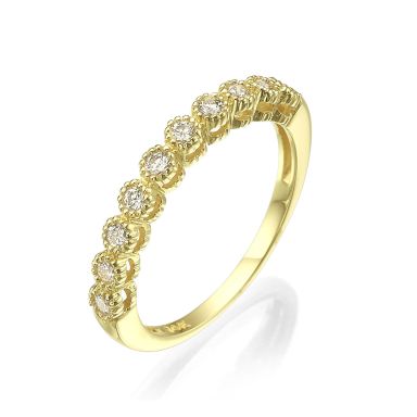 14K Yellow Gold  Diamond Ring- Izabel