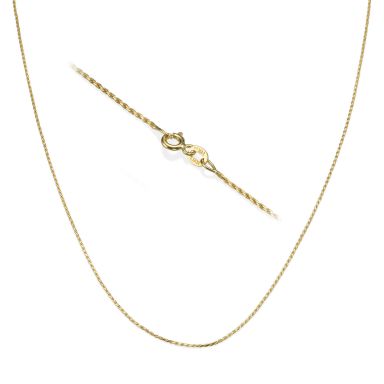 14K Yellow Gold Rope Chain Necklace 1mm Thick, 21.45" Length