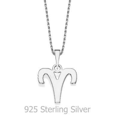 Pendant and Necklace in 925 Sterling Silver - Aries 