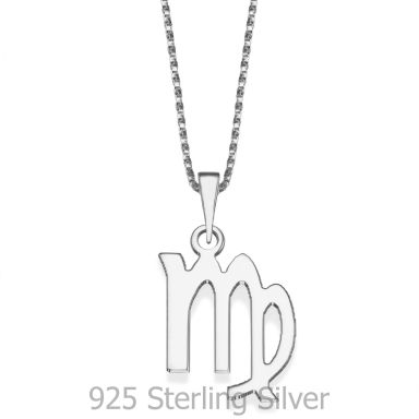 Pendant and Necklace in 925 Sterling Silver - Virgo