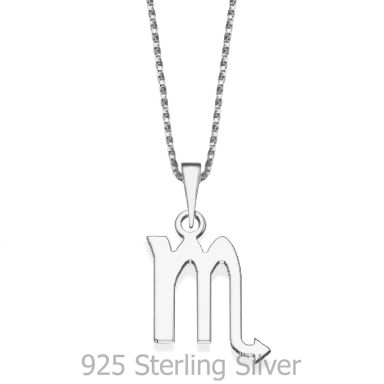 Pendant and Necklace in 925 Sterling Silver - Scorpio