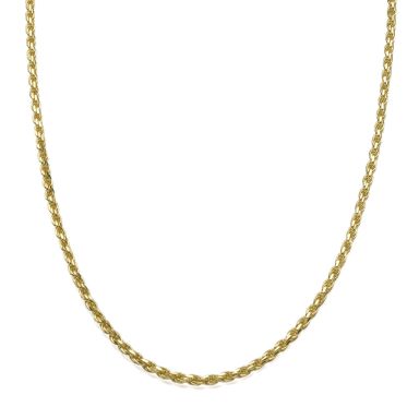 14K Yellow Gold Chain for Men Rope 1.9mm Thick, 19.7" Length