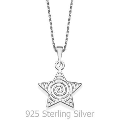 Pendant and Necklace in 925 Sterling Silver - Shooting Star