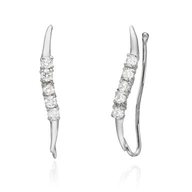 14K White Gold Women's Earrings - Cepheus