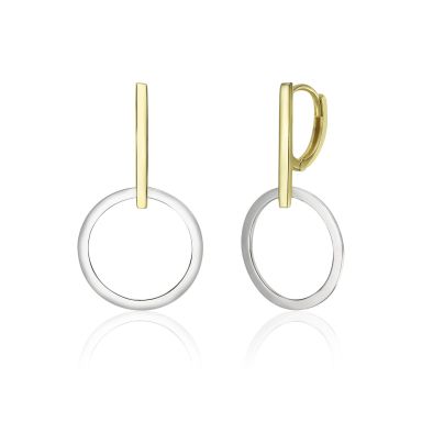 14K White & Yellow Gold Women's Earrings - Mercury