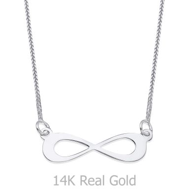 Pendant and Necklace in White Gold - Infinity