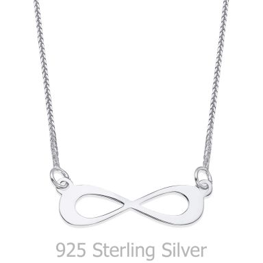 Pendant and Necklace in 925 Sterling Silver - Infinity