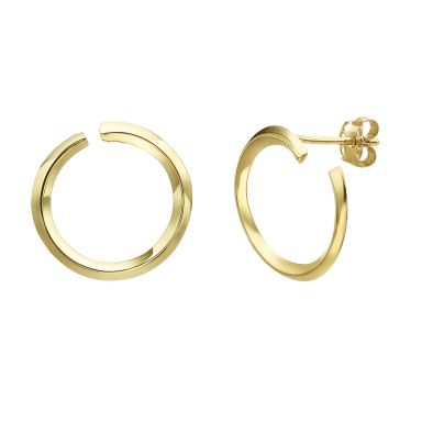 14K Yellow Gold Women's Earrings - Sunrise - Large