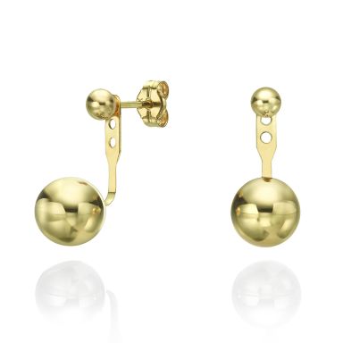 14K Yellow Gold Women's Earrings - Venus & Mars