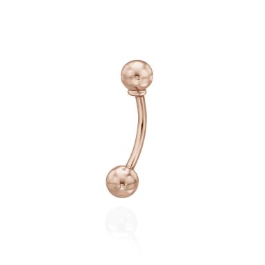 Curved Barbell Piercing in 14K Rose Gold