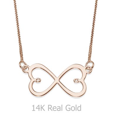 Pendant and Necklace in Rose Gold - Infinite Love