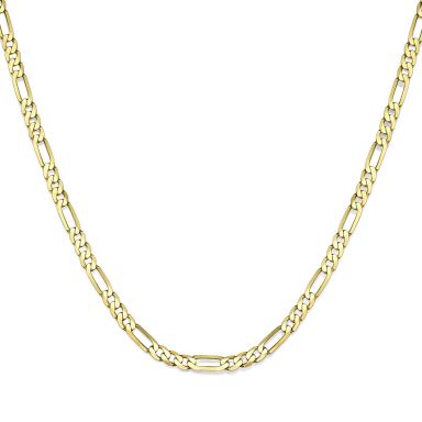 14K Yellow Gold Chain for Men Figaro 3.84mm Thick, 19.7" Length