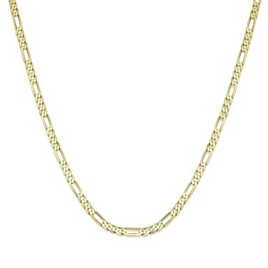 14K Yellow Gold Chain for Men Figaro 3.06mm Thick, 19.7" Length