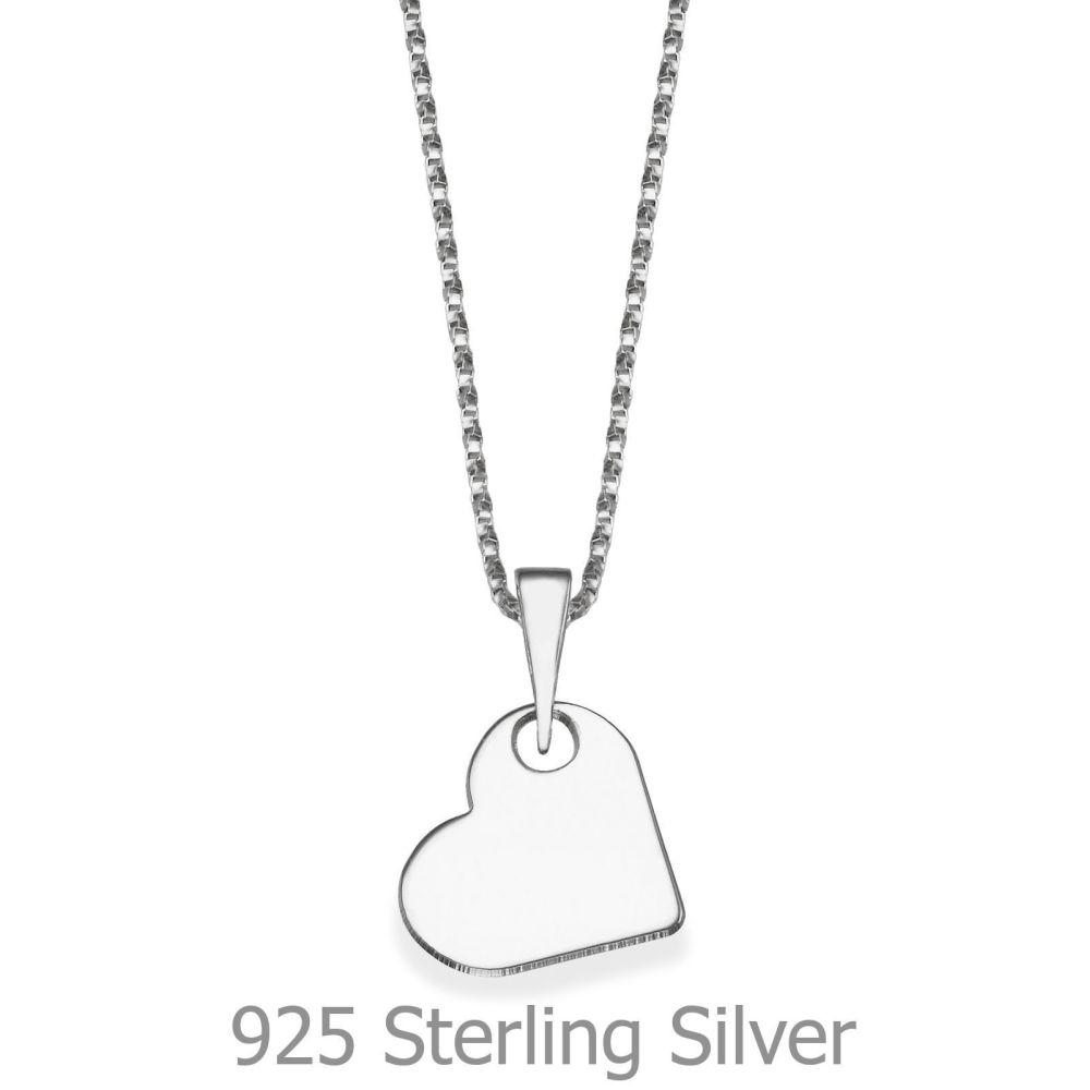 Girl's Jewelry | Pendant and Necklace in 925 Sterling Silver - Classic Heart