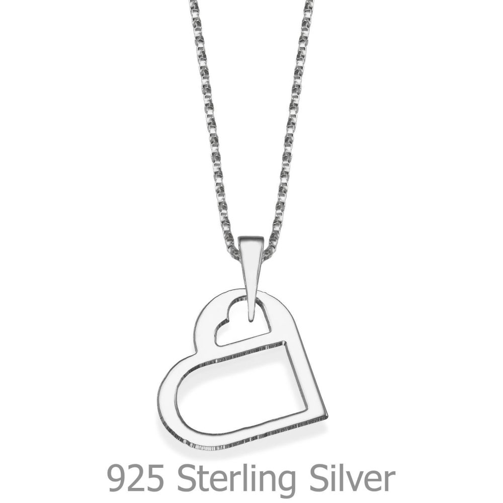 Girl's Jewelry | Pendant and Necklace in 925 Sterling Silver - Golden Heart