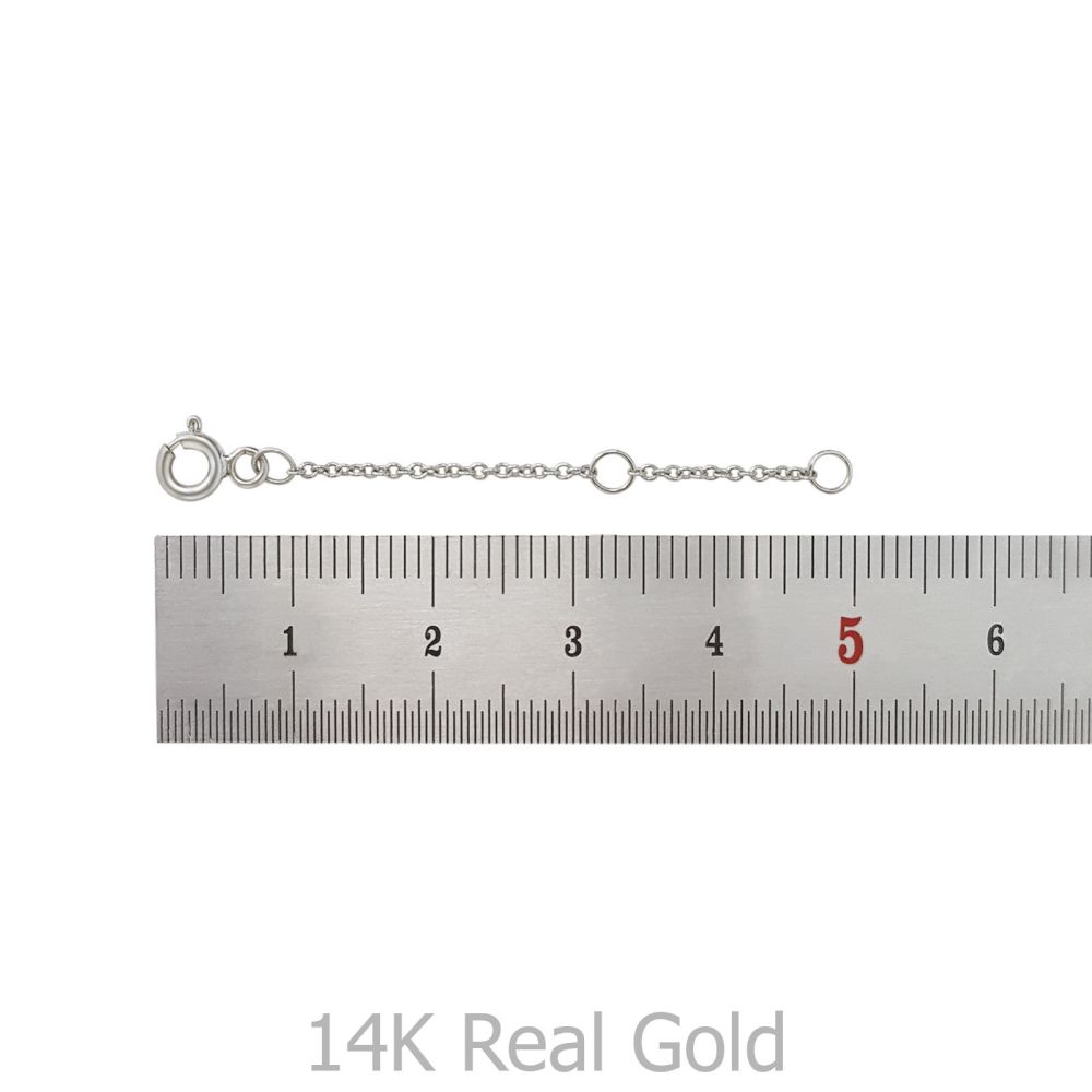 Gold Chains | 14K White Gold Extension Chain - 5cm (1.96 inch)