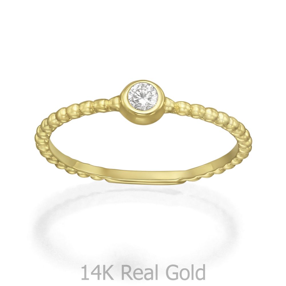 gold rings | 14K Yellow Gold Rings - Laura balls