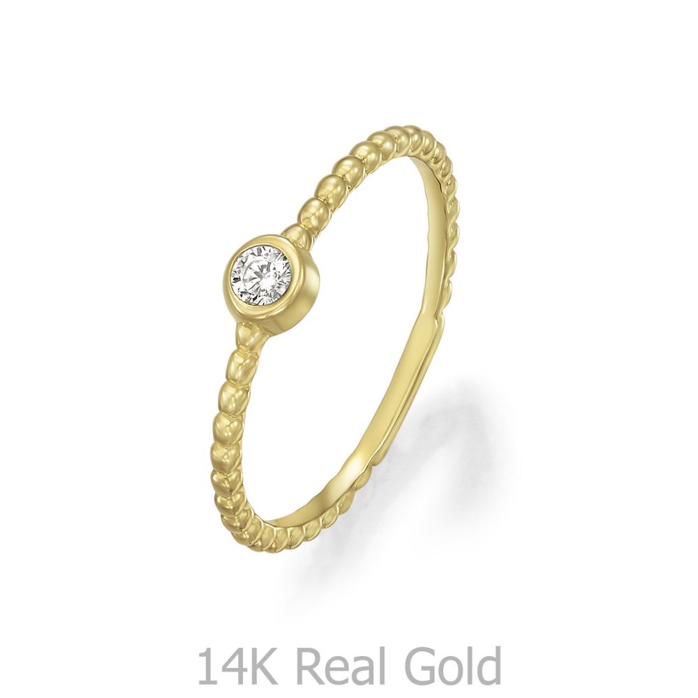 gold rings | 14K Yellow Gold Rings - Laura balls