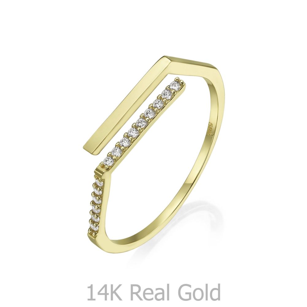 gold rings | 14K Yellow Gold Rings - Freyja