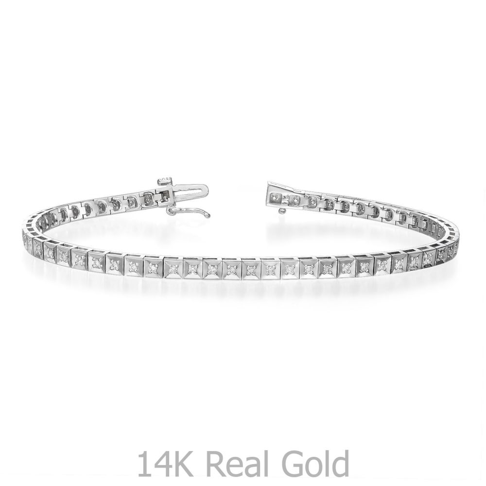 Diamond Jewelry | Diamond Tennis Bracelet in 14K White Gold - Jennifer