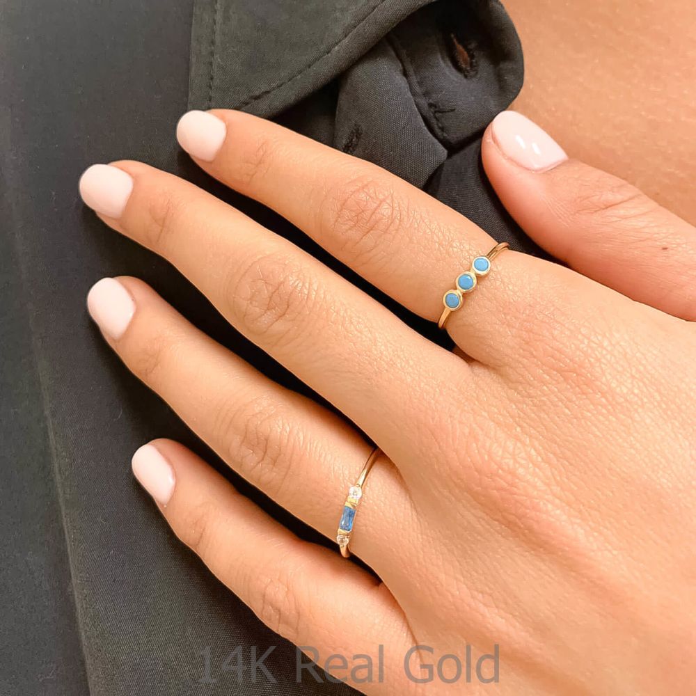 gold rings | 14K Yellow Gold Rings - Blue Penelope