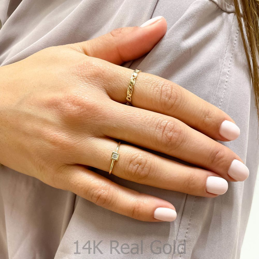 gold rings | 14K Yellow Gold Rings - Laurel