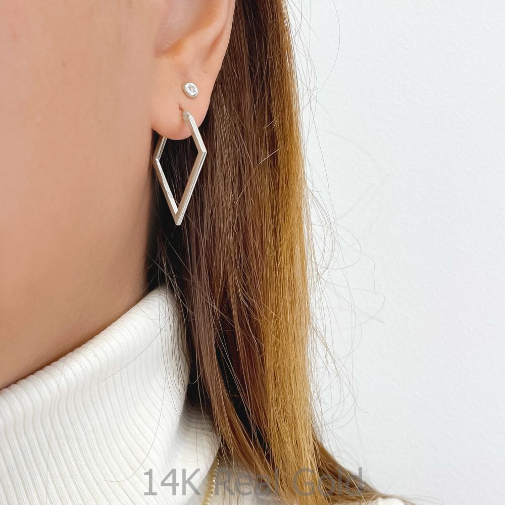 Women’s Gold Jewelry | 14K White Gold Women's Earrings - Brazil