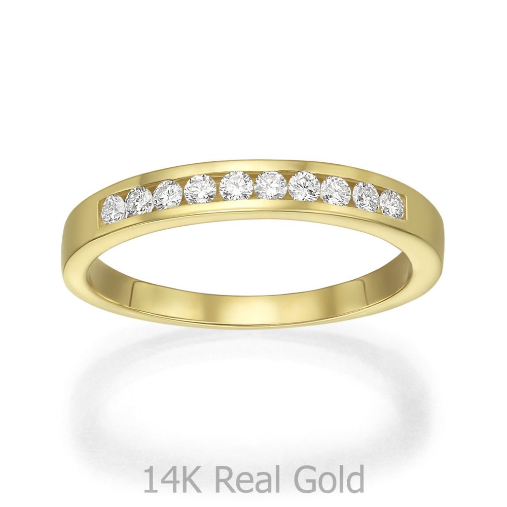Diamond Jewelry | 14K Yellow Gold Diamond Ring - Elizabeth