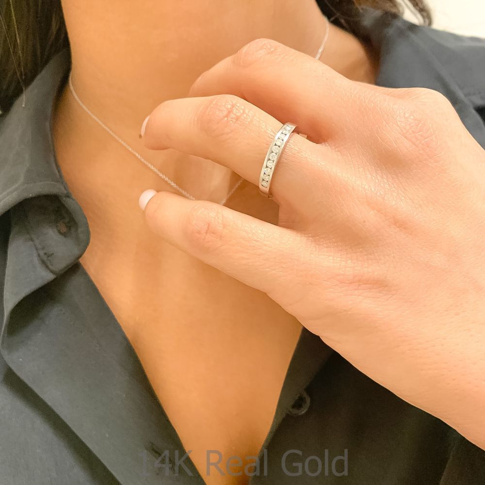 Diamond Jewelry | 14K Yellow Gold Diamond Ring - Elizabeth