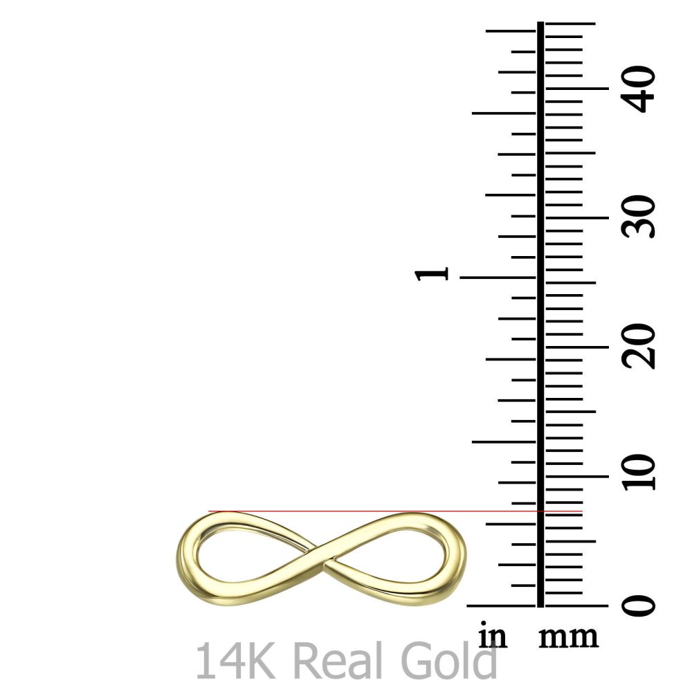 Women’s Gold Jewelry | 14k Yellow gold women's pendant  - Infinity