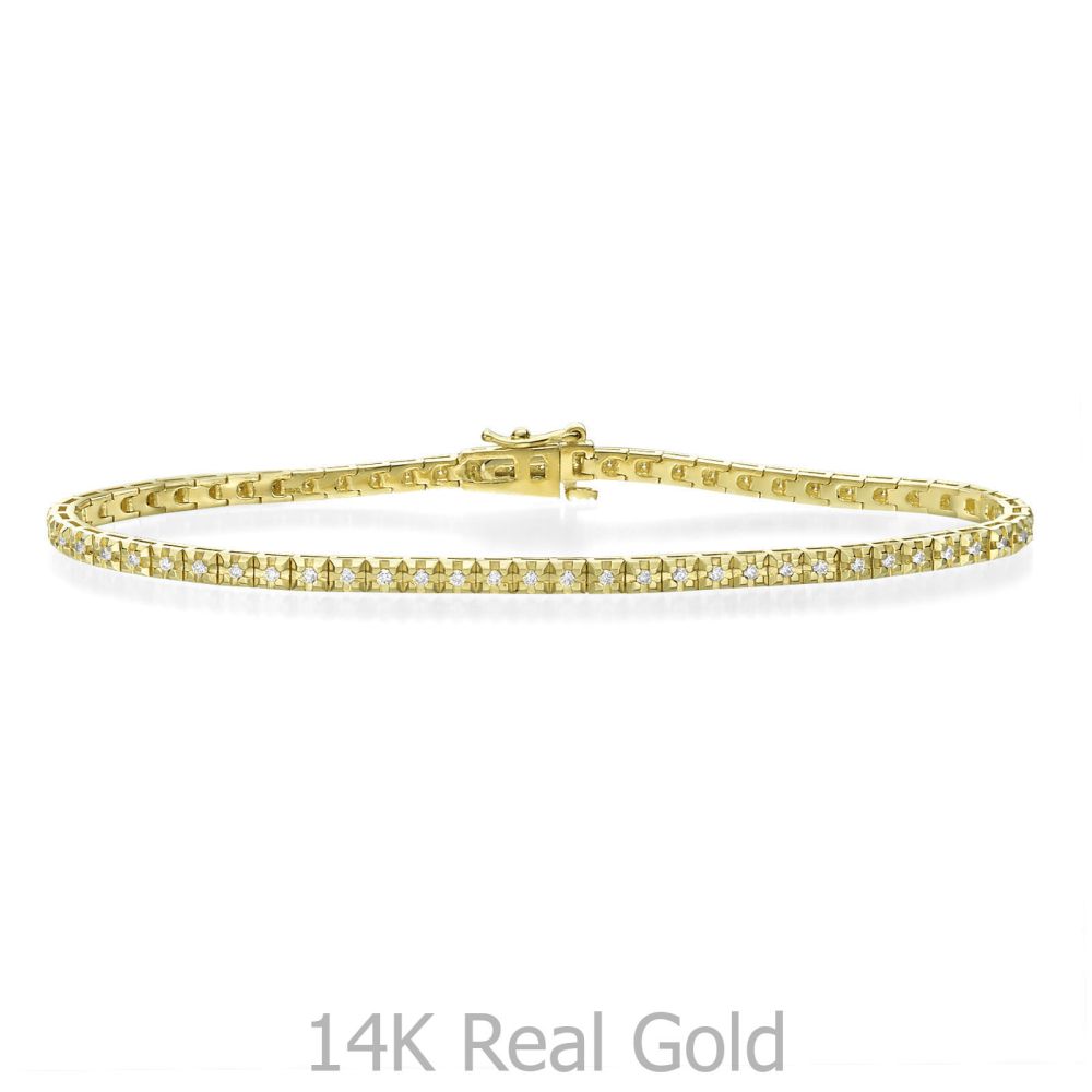 Diamond Jewelry | Diamond Tennis Bracelet in 14K Yellow Gold - Kate