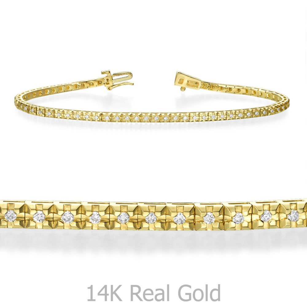 Diamond Jewelry | Diamond Tennis Bracelet in 14K Yellow Gold - Kate