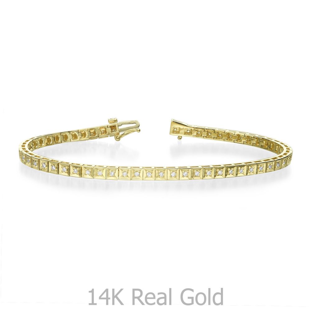 Diamond Jewelry | Diamond Tennis Bracelet in 14K Yellow Gold - Jennifer