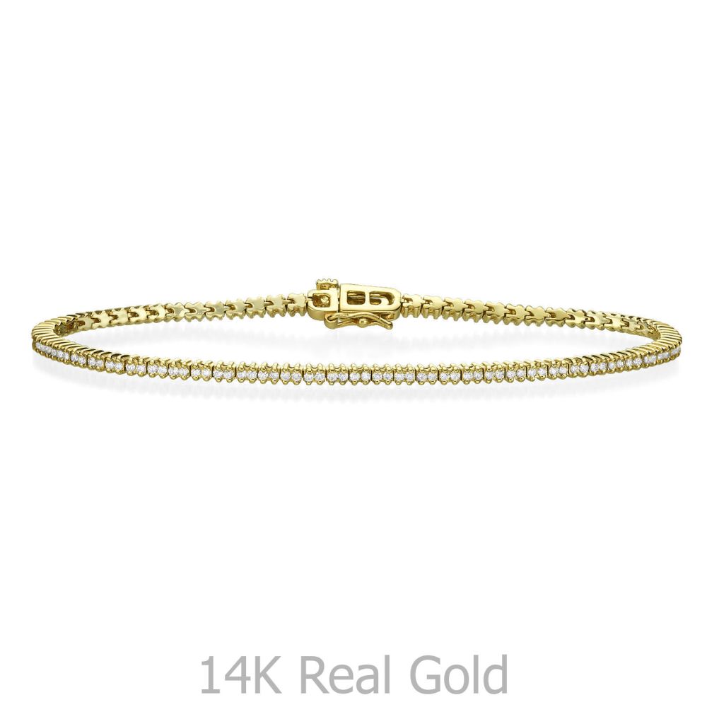 Diamond Jewelry | Diamond Tennis Bracelet in 14K Yellow Gold - Elizabeth