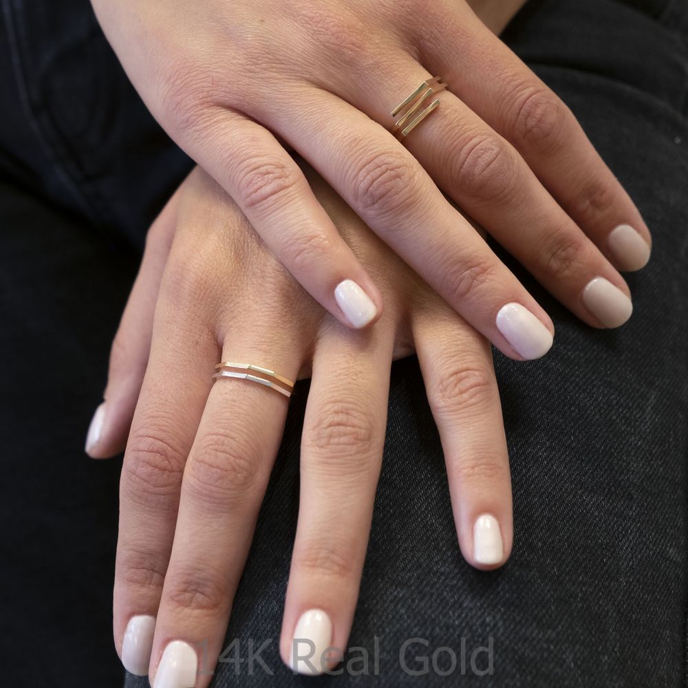 Women’s Gold Jewelry | 14K White & Yellow Gold Ring - Milano