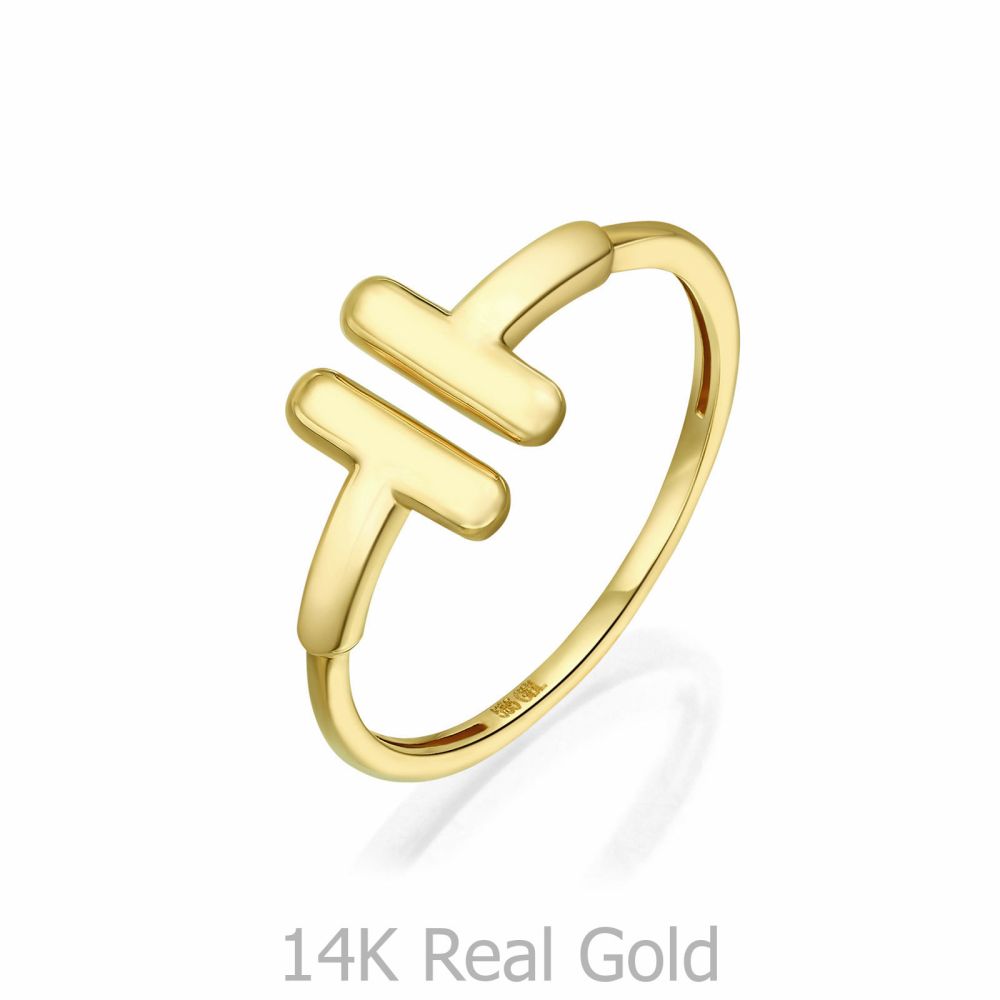 Women’s Gold Jewelry | 14K Yellow Gold Rings - Two stripe