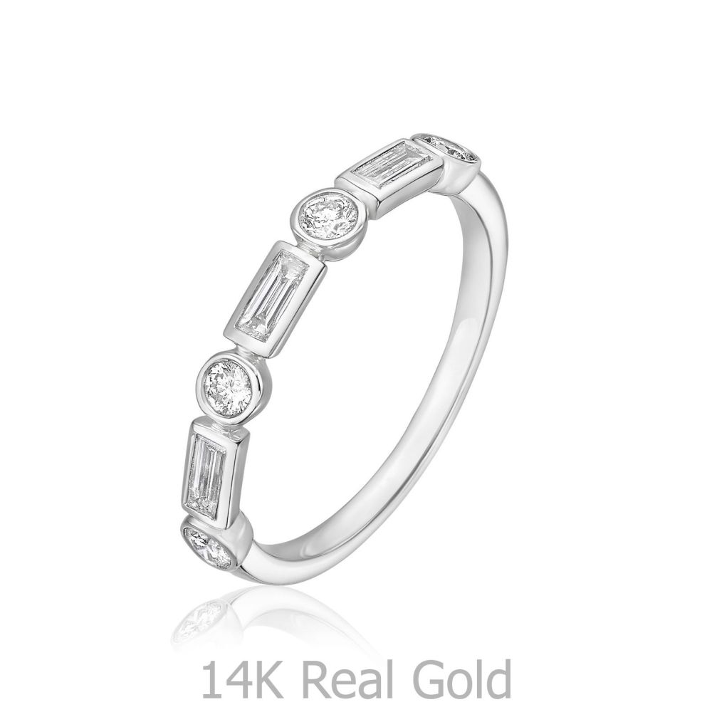 Diamond Jewelry | 14K White Gold Diamond Ring -Renee