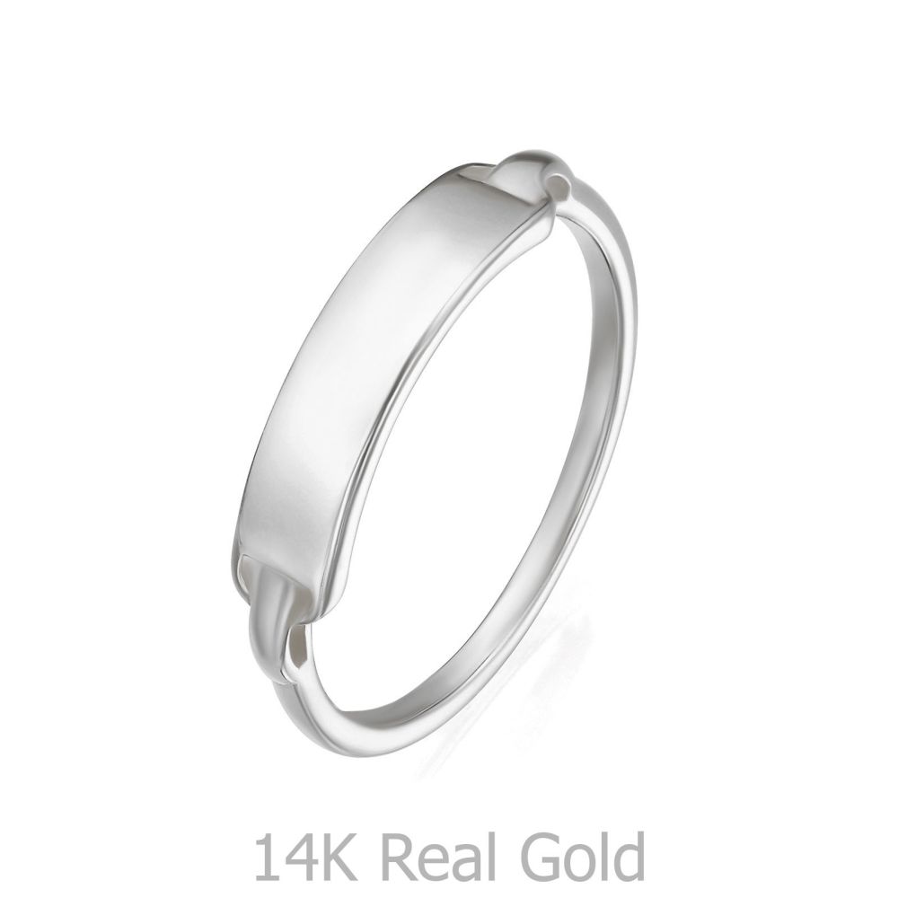 Women’s Gold Jewelry | 14K White Gold Ring - Madrid Seal