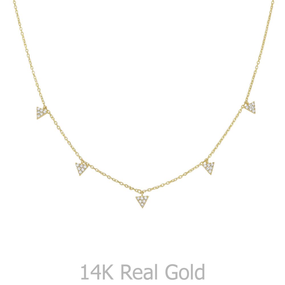 Gold Pendant | 14k Yellow gold women's pendant - Toronto Triangles