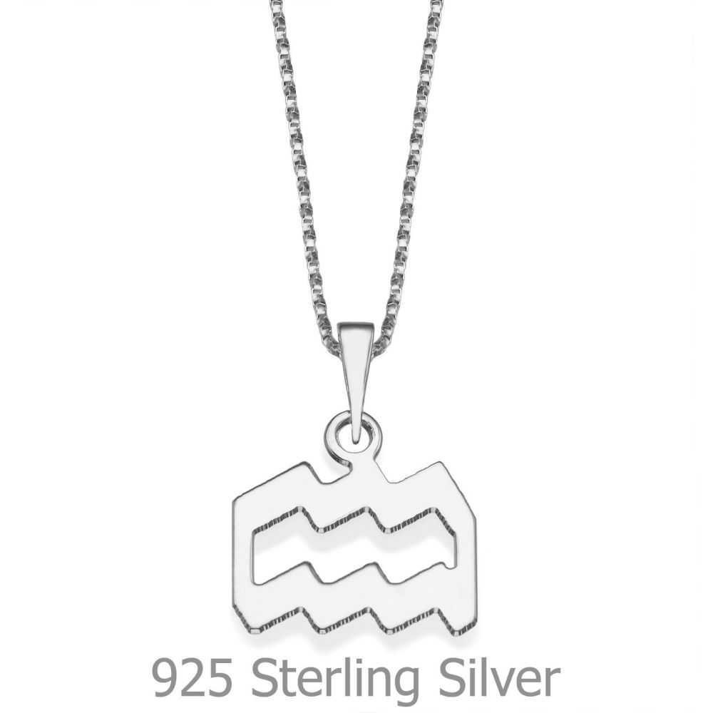 Girl's Jewelry | Pendant and Necklace in 925 Sterling Silver - Aquarius
