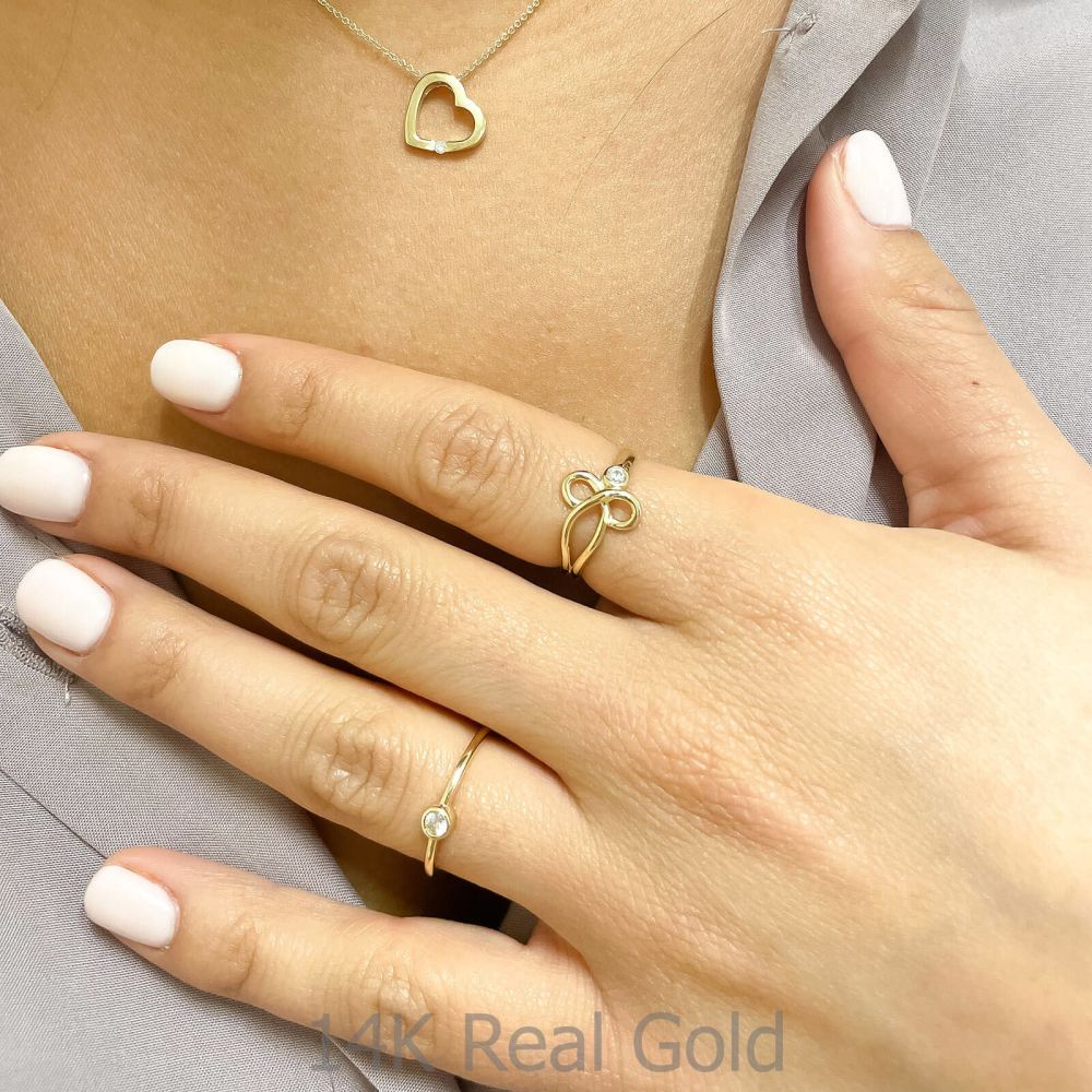 gold rings | 14K Yellow Gold Rings - Gaia