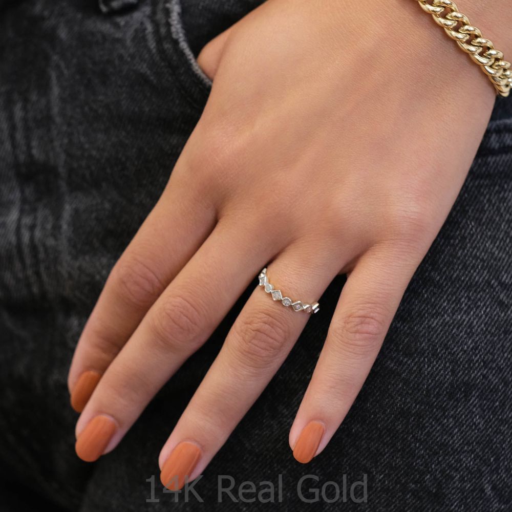 Diamond Jewelry | 14K White Gold Diamond Ring - Scarlett