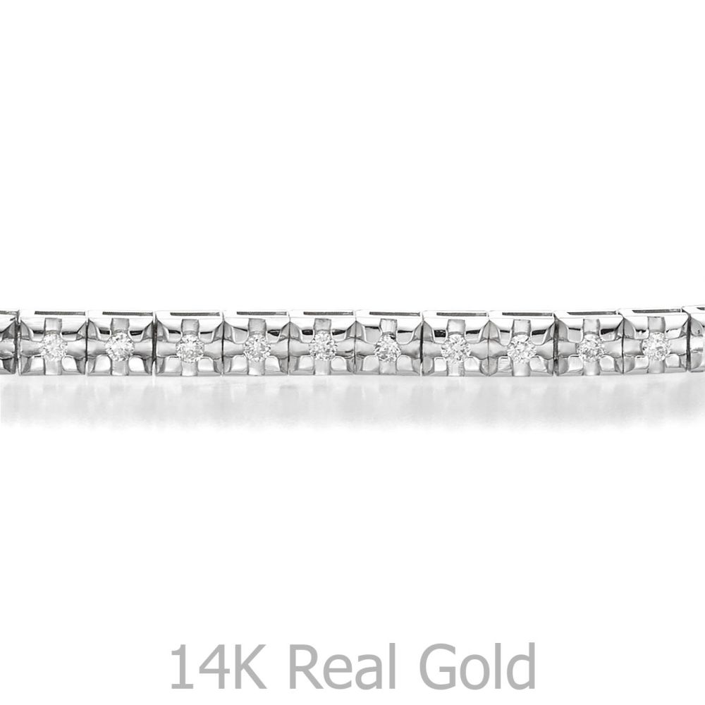 Diamond Jewelry | Diamond Tennis Bracelet in 14K White Gold - Kate