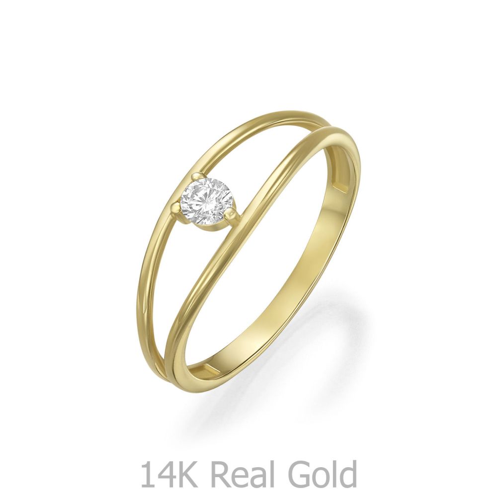 gold rings | 14K Yellow Gold Rings - Erin