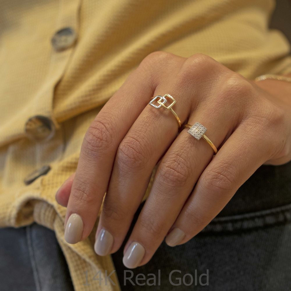 Women’s Gold Jewelry | 14K White & Yellow Gold Ring - Alice